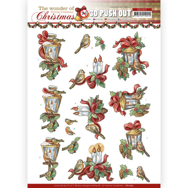 SB10691 3D Push Out - YC - The Wonder of Christmas - Wonderful Candles