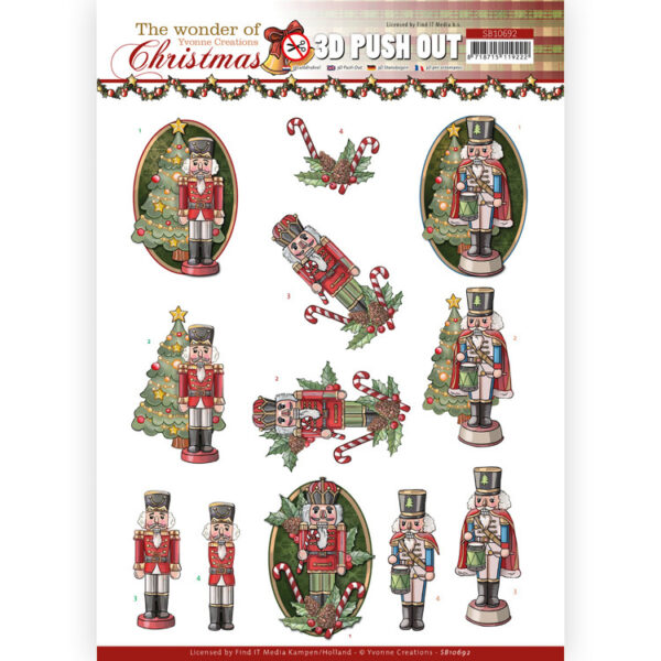 SB10692 3D Push Out - YC - The Wonder of Christmas - Wonderful Nutcrackers (HJ211)