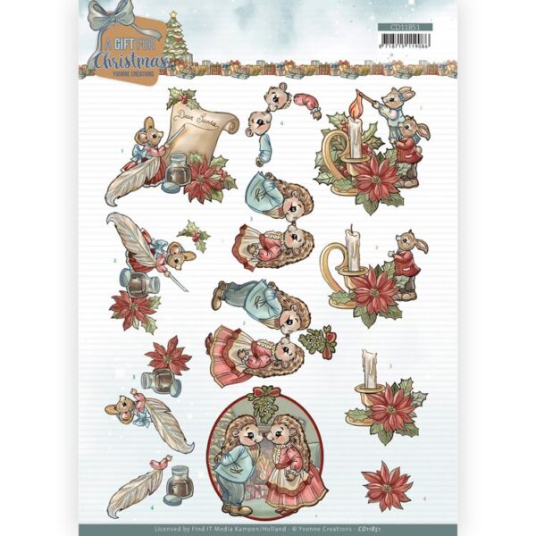 3D Cutting Sheet - Yvonne Creations - A Gift for Christmas - Dear santa CD11851