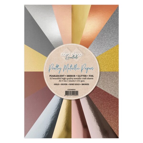 Card Deco Essentials - Pretty Metallic Papers CDEPM001