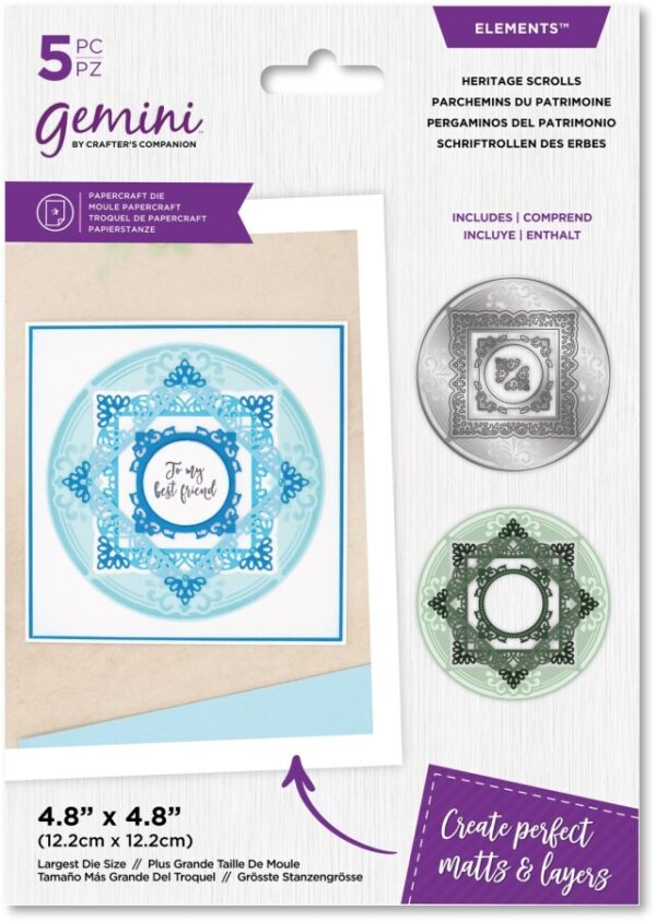 Gemini - Elements - Heritage snijmal - Heritage Scrolls  	GEM-MD-ELE-HESCR