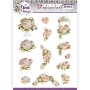 3D Push Out - Precious Marieke - Purple Passion - Pale Hydrangea Precious Marieke SB10684