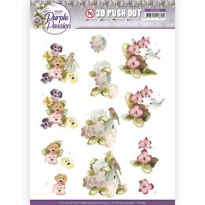 3D Push Out - Precious Marieke - Purple Passion - Bird Paradise Precious Marieke SB10682