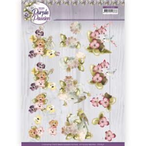 3D Cutting Sheet - Precious Marieke - Purple Passion - Bird Paradise Precious Marieke CD11848