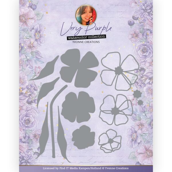 Dies - Yvonne Creations - Very Purple - Flowers YCD10299