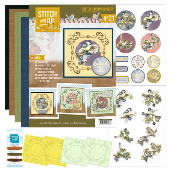 Stitch and Do on Colour 21 - Precious Marieke - Birds and Berries  STDOOC10021