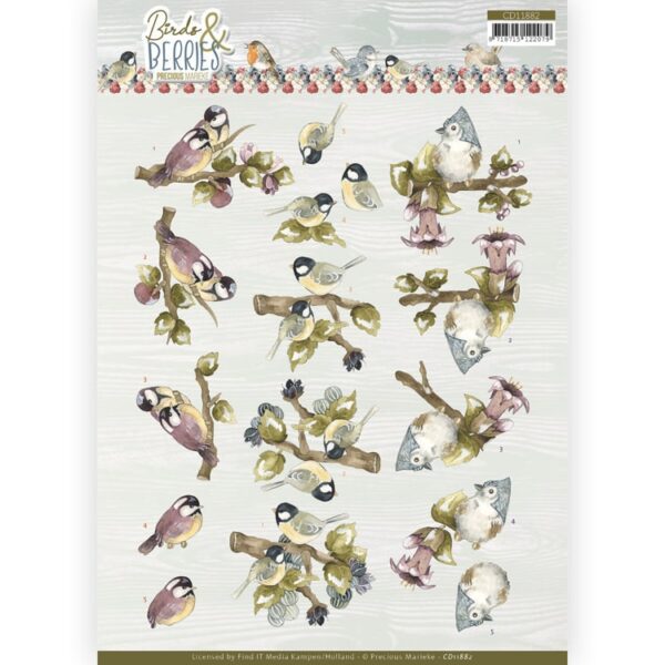 CD11882 3D Knipvel - PM - Birds and Berries - Gooseberries