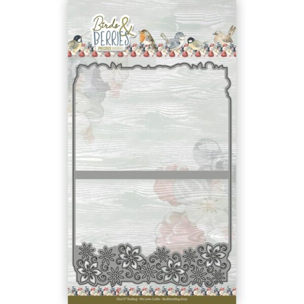CDCD10119 Dies - PM - Birds and Berries - Frame Card Flower Border A5