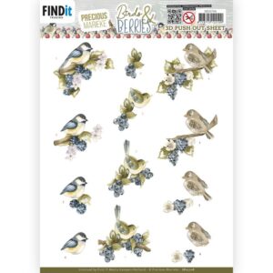 SB10706 3D Push Out Sheet - PM - Birds and Berries - Blackberries