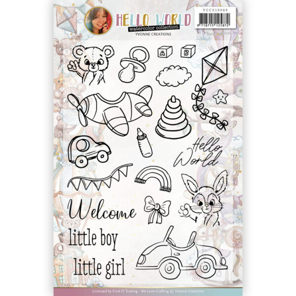 Clear Stamps - Yvonne Creations - Hello World YCCS10069