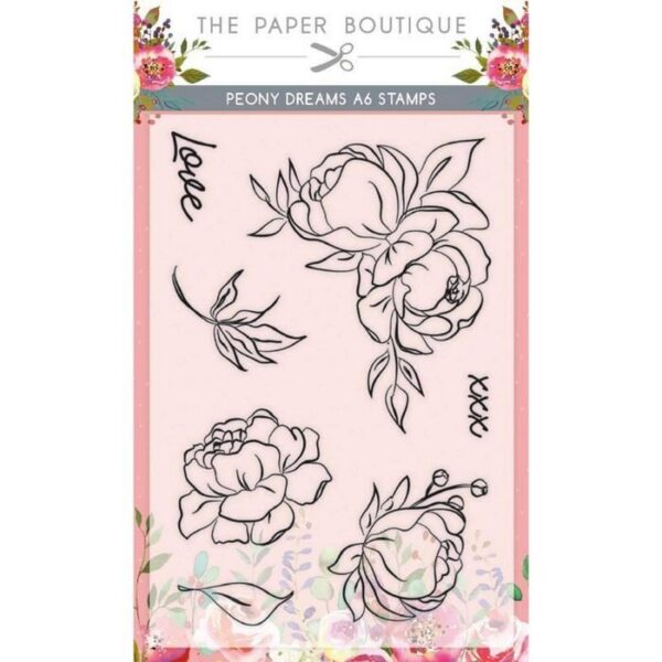 The Paper Boutique Peony Dreams A6 Stamp Set Paper Boutique PB1986