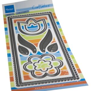 Craftables stencil Slimline Flowers  CR1623