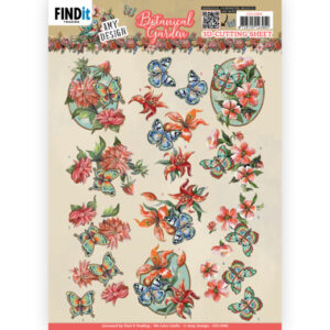 CD11906 3D Cutting Sheets - Amy Design - Botanical Garden - Colorful Butterfly (HJ216)