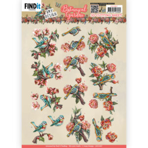 CD11907 3D Cutting Sheets - Amy Design - Botanical Garden - Colorful Birds (HJ216)