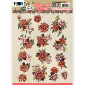 CD11909 3D Cutting Sheets - Amy Design - Botanical Garden - Colorful Flowers (HJ216)