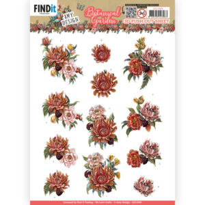 SB10734 3D Push Out - Amy Design - Botanical Garden - Colorful Flowers (HJ216)