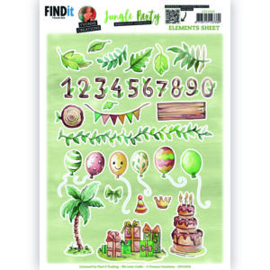 Cutting Sheets - Yvonne Creations - Jungle Party - Small Elements - A CD11918
