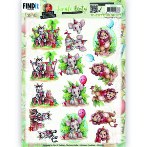 3D Cutting Sheets - Yvonne Creations - Jungle Party - Gifts CD11916