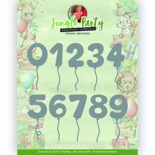 Dies - Yvonne Creations - Jungle Party - Jungle Numbers YCD10304
