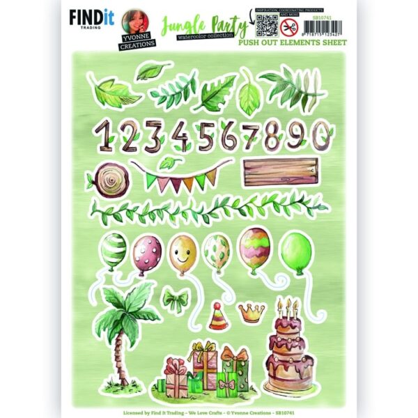 Push Out - Yvonne Creations - Jungle Party - Small Elements - A SB10741