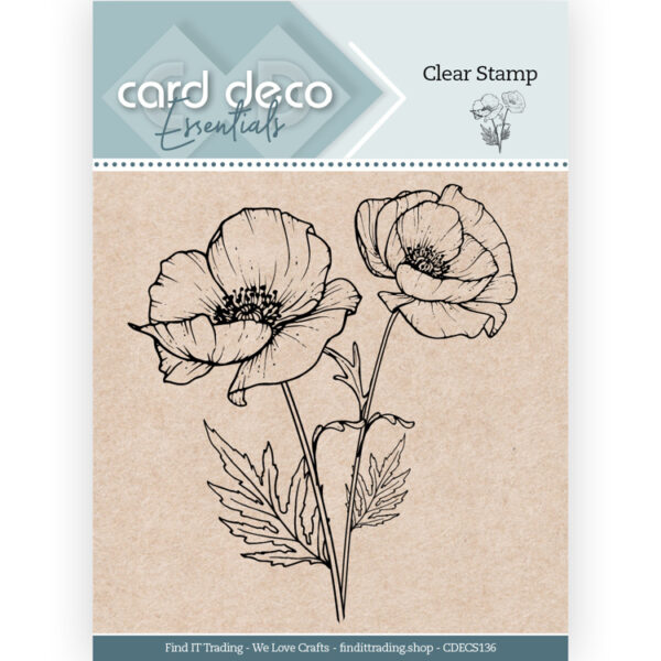 CDECS136 Poppy - Clear Stamp - Card Deco Essentials