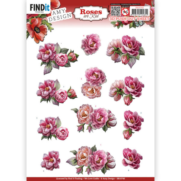 SB10743 3D Push Out - AD - Roses Are Red - Peonies