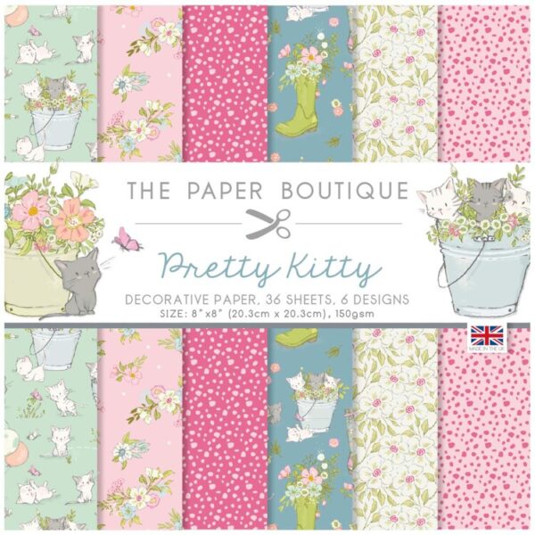 The Paper Boutique Pretty Kitty 8x8 Paper Pad PB1788