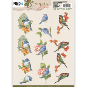 3D Cutting Sheets - Jeanine's Art - Vintage Birds - Stone Birdhouse CD11930