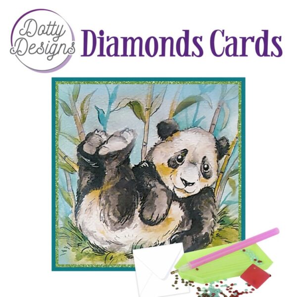 Dotty Designs Diamond Cards - Lazy Panda Bear DDDC1121