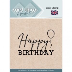 CDECS141 Happy Birthday - Clear Stamp - Card Deco Essentials (HJ219) Findit Trading CDECS141
