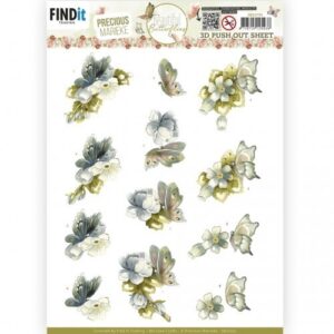 SB10755 3D Push Out - PM - Beautiful Butterfly - Blue (HJ219) Findit Trading SB10755