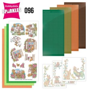 Sparkles Set 96 - Yvonne Creations - Animals and Flowers Stickers en DODO SPDO096