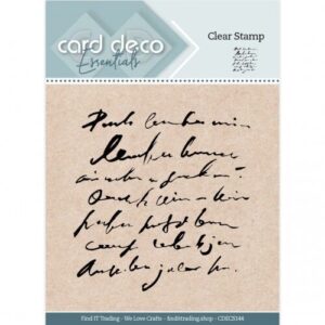 Card Deco Essentials Clear Stamps - Vintage text lines CDECS144