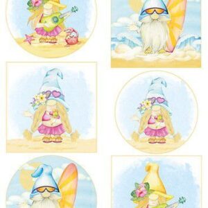 Marianne Design - Vintage - 3D-knipvel A4 - Gnomes - Surf - VK9601