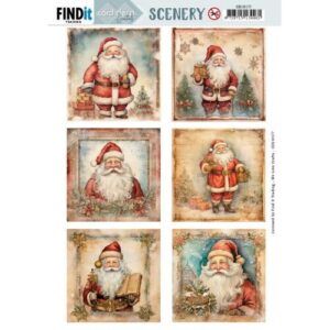 Push Out Scenery - Card Deco Essentials - Santa Square CDS10177