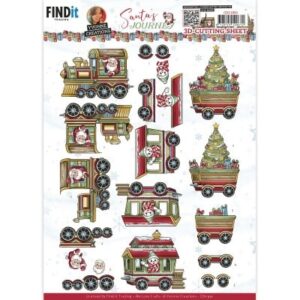 3D Cutting Sheet - Yvonne Creations - Santa's Journey - Train  CD11991