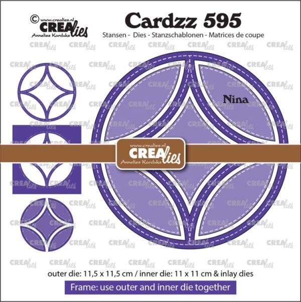 Cardzz stansen no. 595, Frame & Inlay Nina CLCZ595