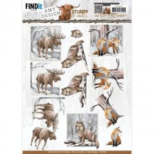 CD12041 3D Cutting Sheet - Amy Design - Sturdy Winter - Moose