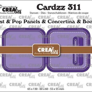 Crealies Cardzz Twist & pop up - mini boekje A CLCZ311 65x130mm