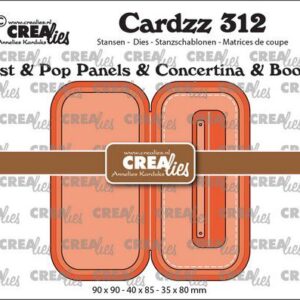 Crealies Cardzz Twist & pop up - mini boekje B CLCZ312 90x90mm