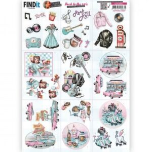 3D Cutting Sheet - Yvonne Creations - Back to the fifties - Mini CD12051