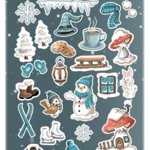 Cutting Sheet - Yvonne Creations - Small Elements Winter Gnomes CD12101