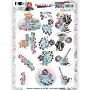 3D Push-Out - Yvonne Creations - Back to the fifties - Drive-In SB10836