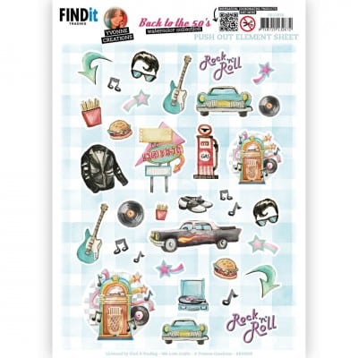 Push-Out - Yvonne Creations - Back to the fifties - Small Elements B SB10838