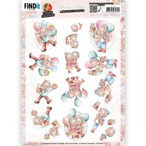 3D Cutting Sheet - Yvonne Creations - Young at Heart - Party CD12053