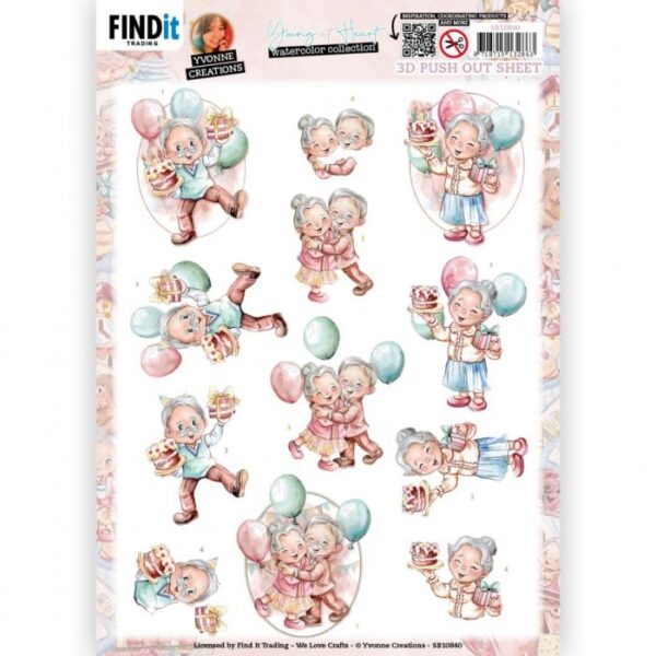 3D Push-Out - Yvonne Creations - Young at Heart - Party SB10840