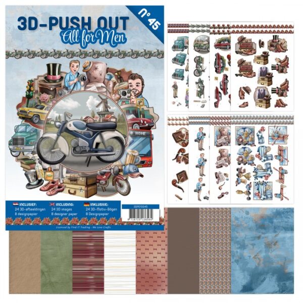 3D Push-Out Book 45 - All for men 3DPO10045