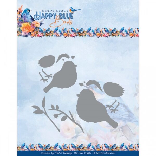 Dies - Berries Beauties - Happy Blue Birds - Happy Bird BBD10003