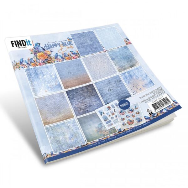 Paperpack - Berries Beauties - Happy Blue Birds - Design BBPP10001