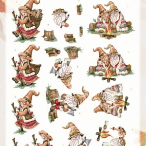 3D Cutting Sheet - Yvonne Creations - Gnomes Campfire CD12115